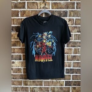 MAD Engine Black Marvel Heroes Kids T-Shirt